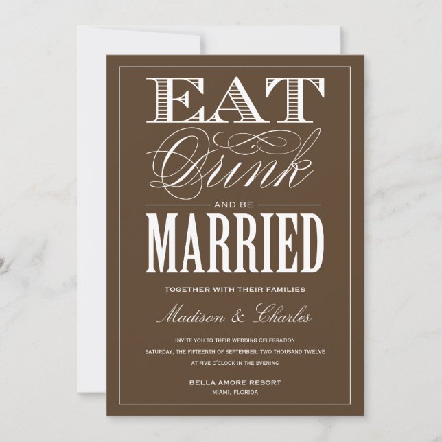 & ÊTRE MARIÉ| FAIRE-PART DE MARIAGE (Devant)