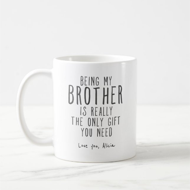 Être mon frère mug Funny frère Gift Mug (Gauche)