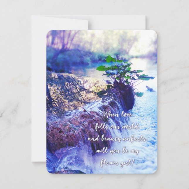 être mon invitation fille de fleurs waterhaze (Devant)