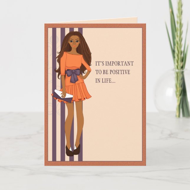 Être positif | Carte D'Anniversaire Pour Ami (Devant)