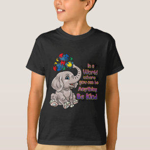 Être T-shirt Autisme Sensibilisation Éléphant Gent