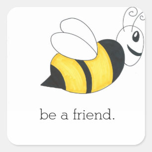 être un ami autocollant BEE