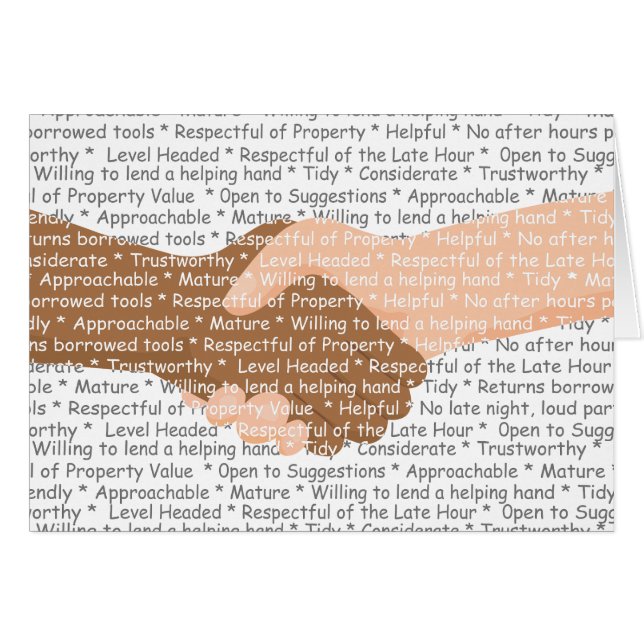 Être un bon voisin (Devant Horizontal)