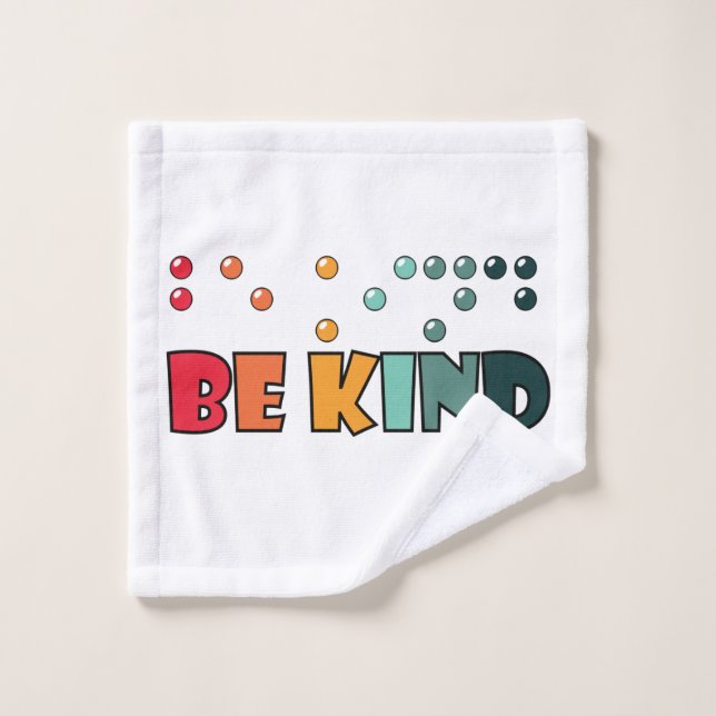 Être un peu littéraire en braille Sensibilisation  (Gant de toilette)