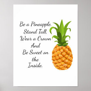 Être une affiche d'ananas