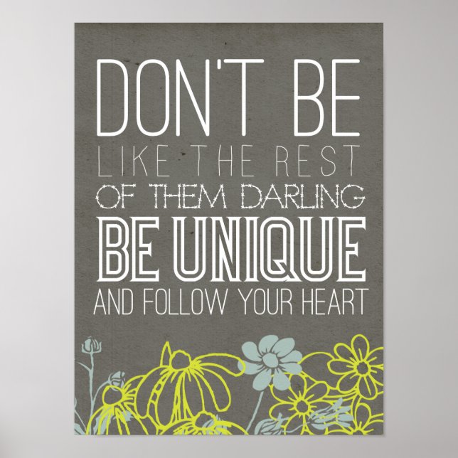 Être une impression d'art unique (Devant)