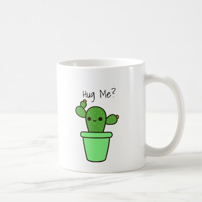 Étreignez-moi conception verte de tasse de cactus (Droite)