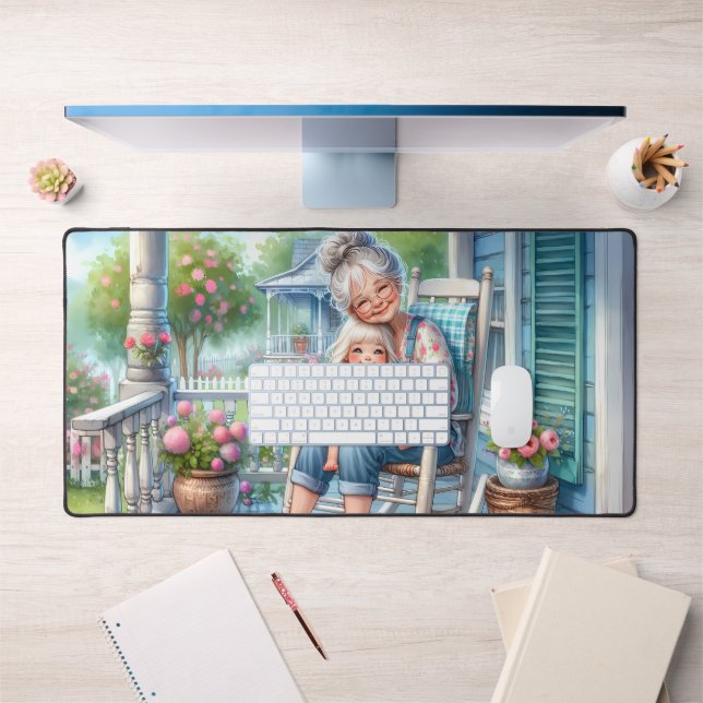 Étreinte de grand-mère et petite-fille sur la véra (Bureau 1)
