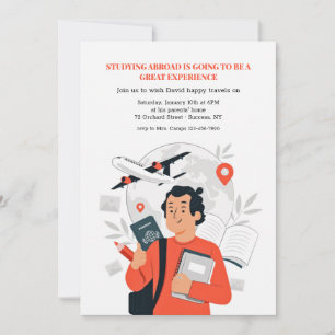 Étude à l'étranger Farewell Party Invitation
