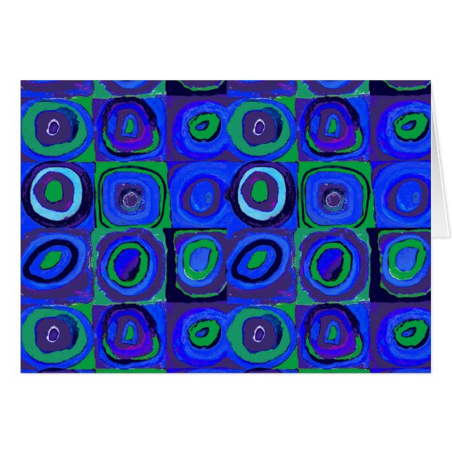Étude de couleur carrés Squares Bleus Cercles (Devant horizontal)