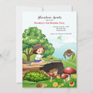 Étude de la nature Invitation de fête d'anniversai