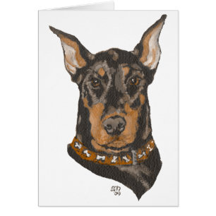 Étude de tête de Doberman Pinscher