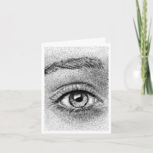 Étude d'œil Dessin à l'encre ... carte