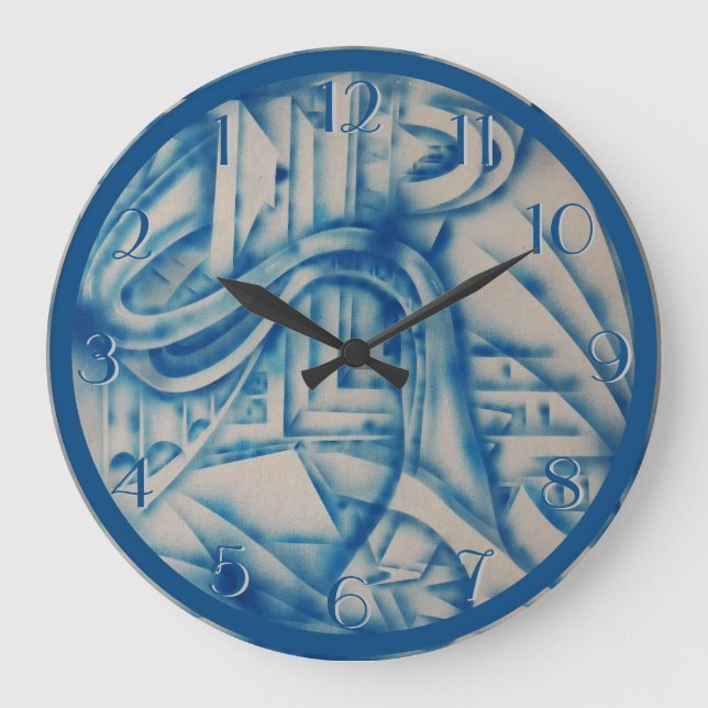 Étude en Bleu 2 horloge arrière (Recto)