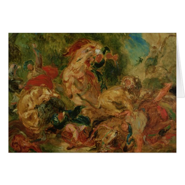 Étude pour la chasse à lion, 1854 (Devant horizontal)