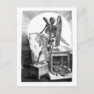 Études de la mort Moyens Anatomie carte postale