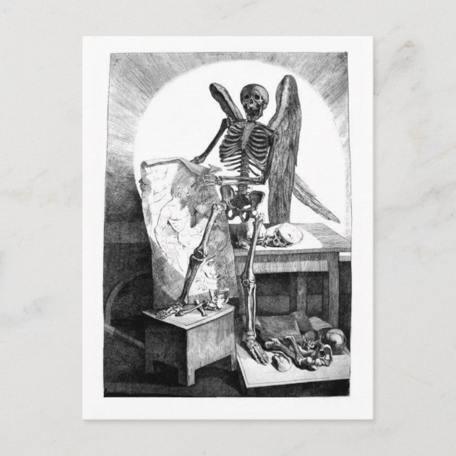 Études de la mort Moyens Anatomie carte postale (Devant)
