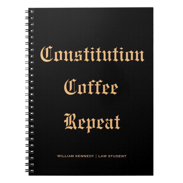 Étudiant en droit noir du journal constitutionnel  (Devant)