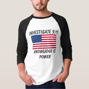 Étudiez 9/11 - Drapeau des Etats-Unis - T-shirt de