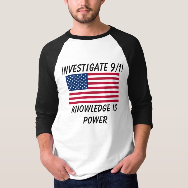 Étudiez 9/11 - Drapeau des Etats-Unis - T-shirt de (Devant)