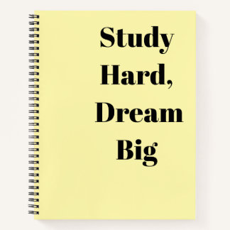 Étudiez Fort Rêvez Grand Cahier de Motivation pour