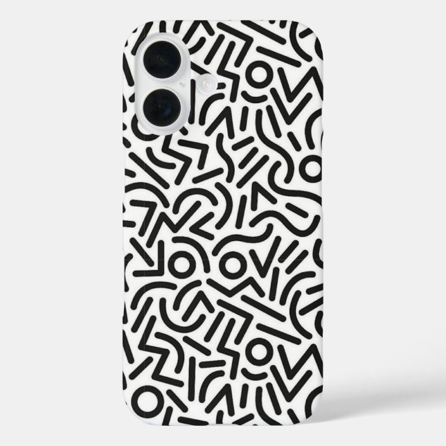 Étui à motif abstrait graffiti Memphis des années  (Verso)