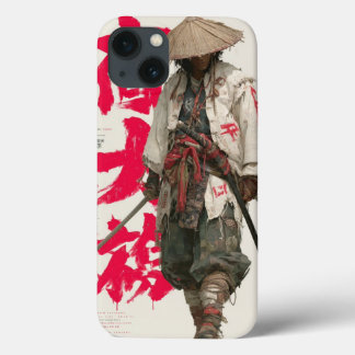 Étui à style d'encre traditionnelle pour samouraï
