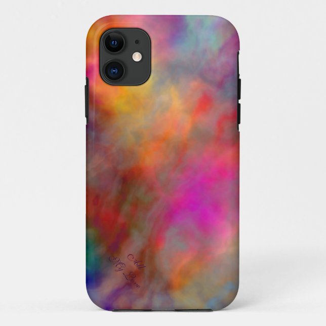 Étui abstrait "Tout mon amour" pour iPhone (Dos)