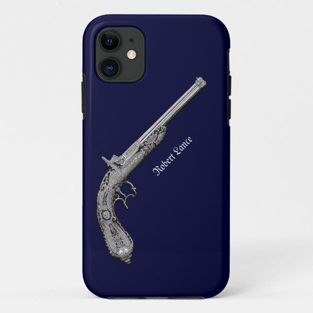 Étui Antique Pistol Personal Blue pour iPhone 5 (Dos)