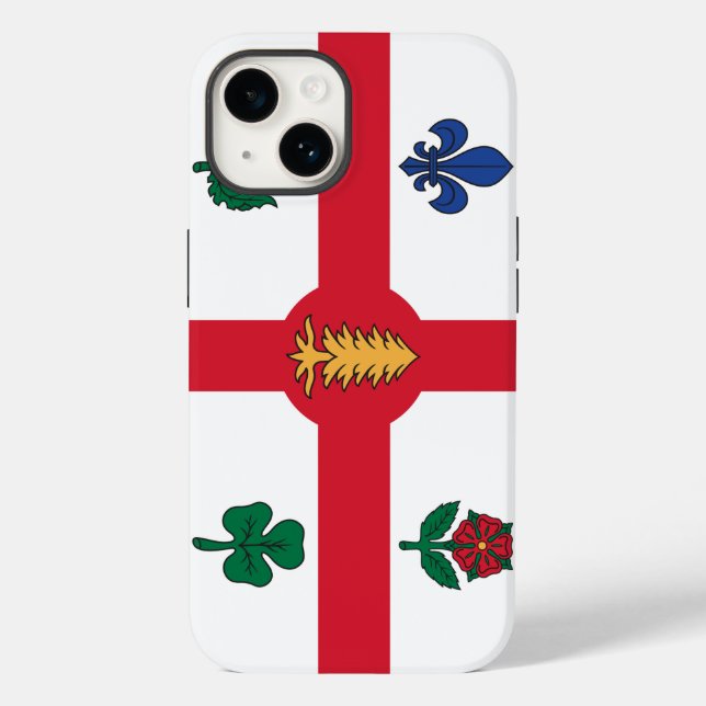 Étui Apple Case-Mate patriotique, drapeau de Montr (Verso)