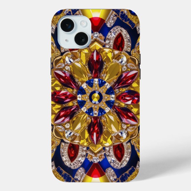 Étui Apple iPhone 15 Plus, couleurs de Colombie (Verso)