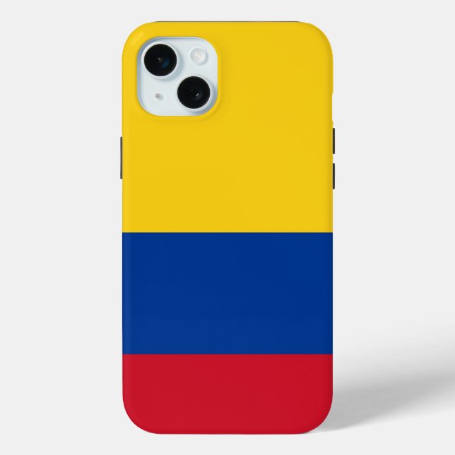Étui Apple iPhone 15 Plus, drapeau de Colombie (Verso)