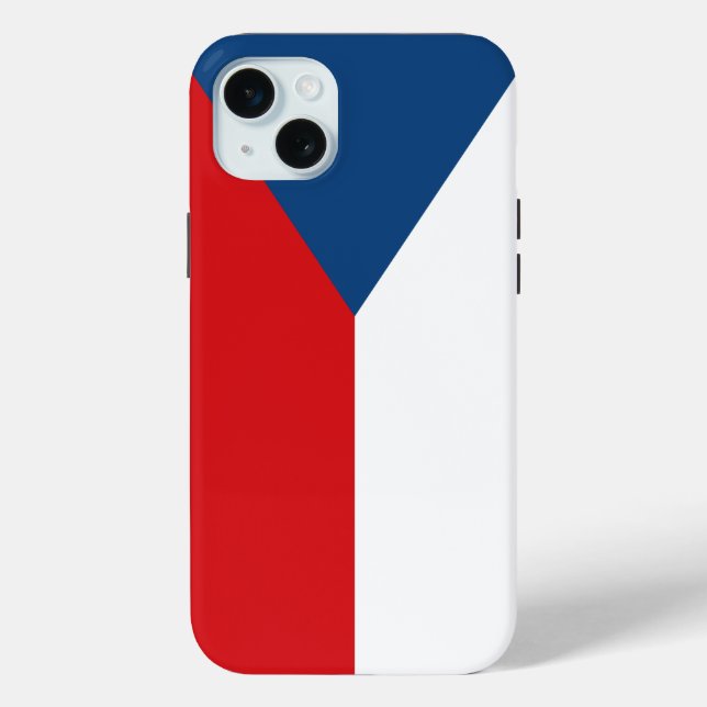 Étui Apple iPhone 15 Plus, drapeau de la Tchéquie (Verso)