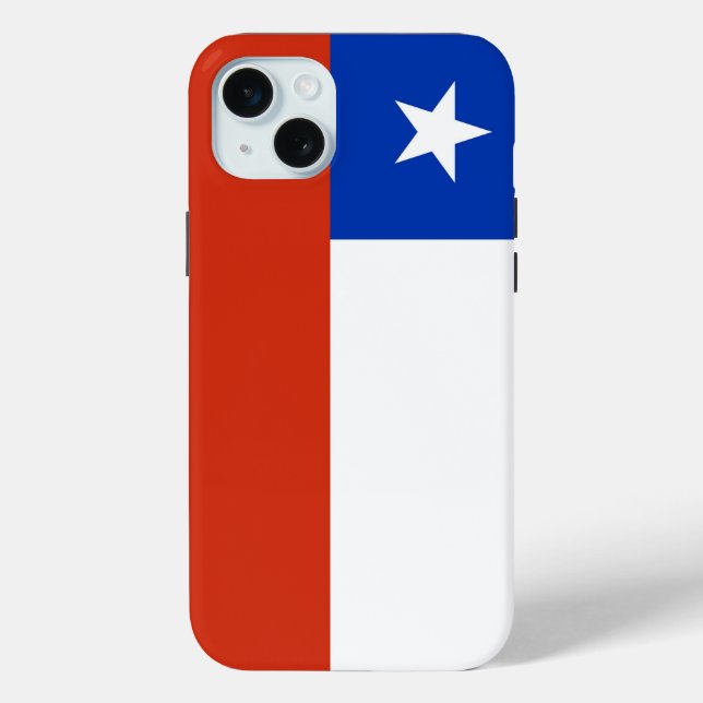 Étui Apple iPhone 15 Plus, drapeau du Chili (Verso)