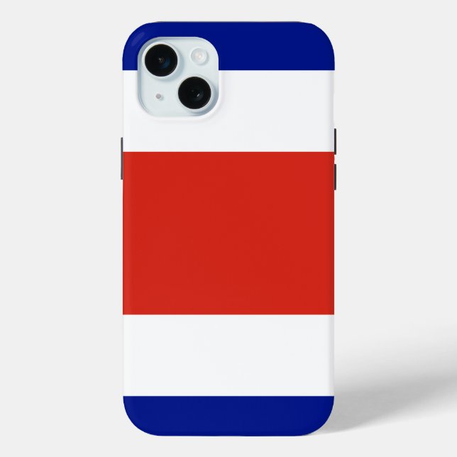 Étui Apple iPhone 15 Plus, drapeau du Costa Rica (Verso)