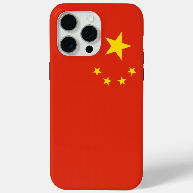 Étui Apple iPhone 15 Pro Max, drapeau de la Chine (Verso)