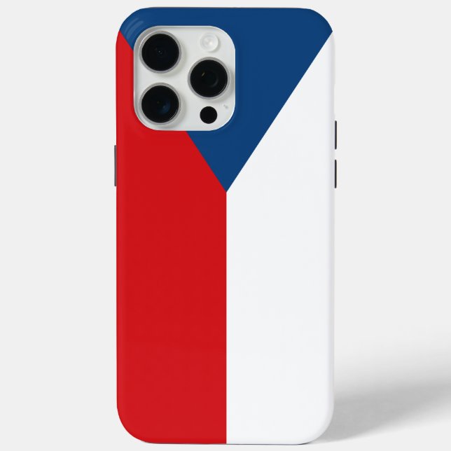 Étui Apple iPhone 15 Pro Max, drapeau de la Tchéqu (Verso)