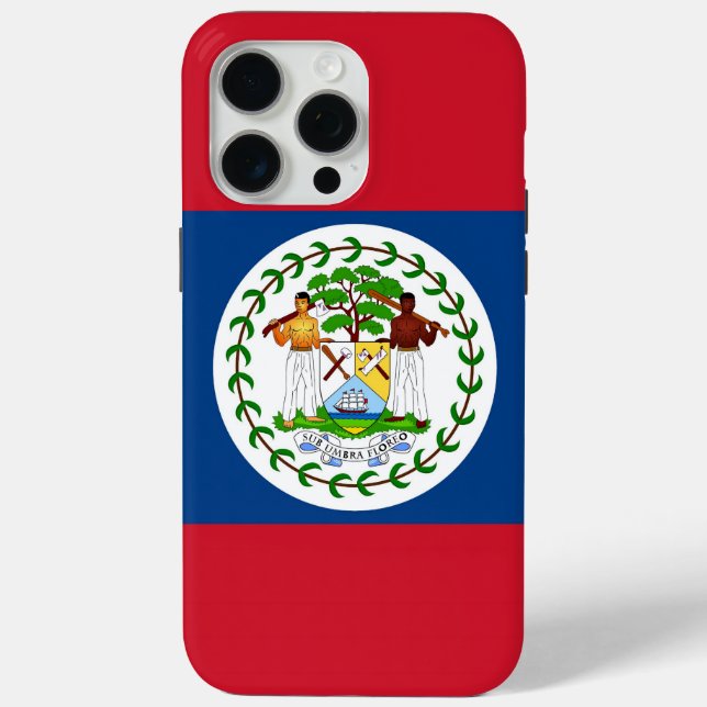Étui Apple iPhone 15 Pro Max, drapeau du Belize (Verso)