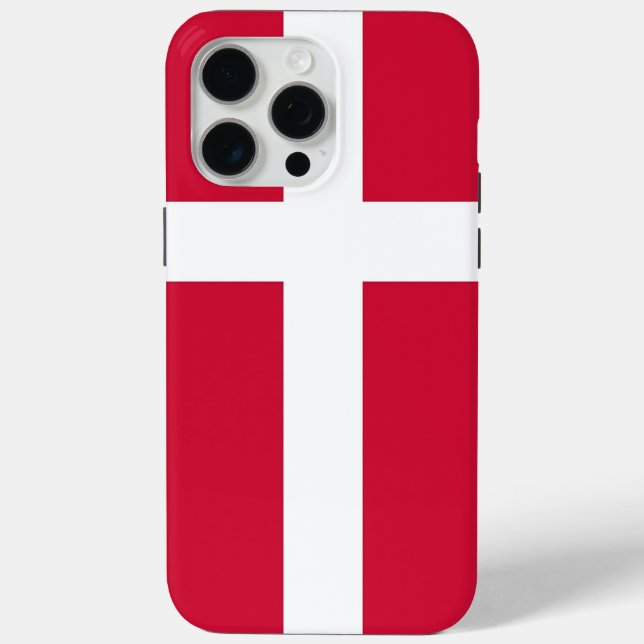 Étui Apple iPhone 15 Pro Max, drapeau du Danemark (Verso)
