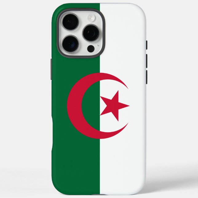 Étui Apple iPhone 16 Pro Max, drapeau de l'Algérie (Verso)