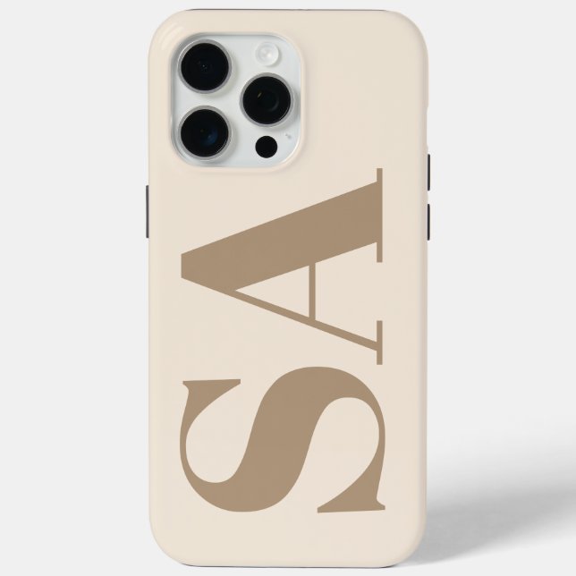 Étui Case-Mate à la mode blanc antique avec monogr (Verso)