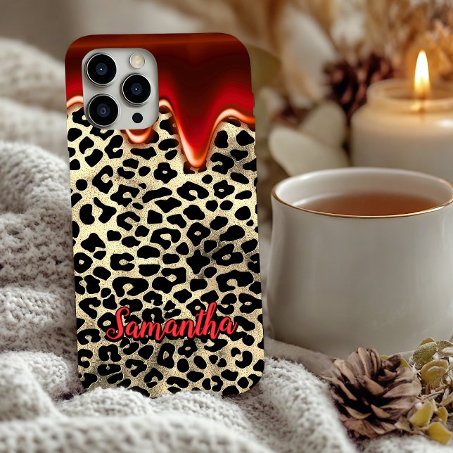Étui Case-Mate avec monogramme rouge dégoulinant e (Créateur téléchargé)