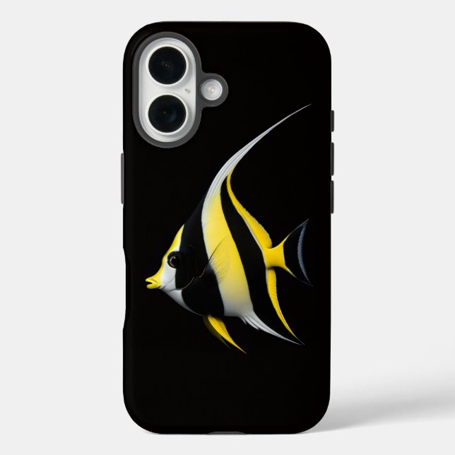 Étui Case-Mate Black 4 Luxe pour iPhone 16, Poisso (Verso)