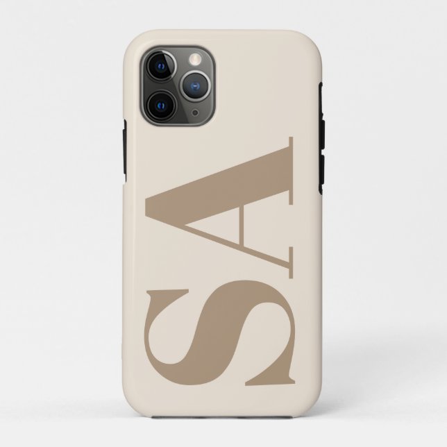 Étui Case-Mate blanc antique tendance avec monogra (Dos)