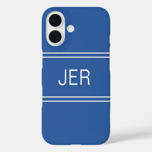 Étui Case Mate bleu royal avec initiales monogramm