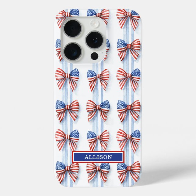 Étui Case-Mate iP monogrammé avec nœuds patriotiqu (Verso)