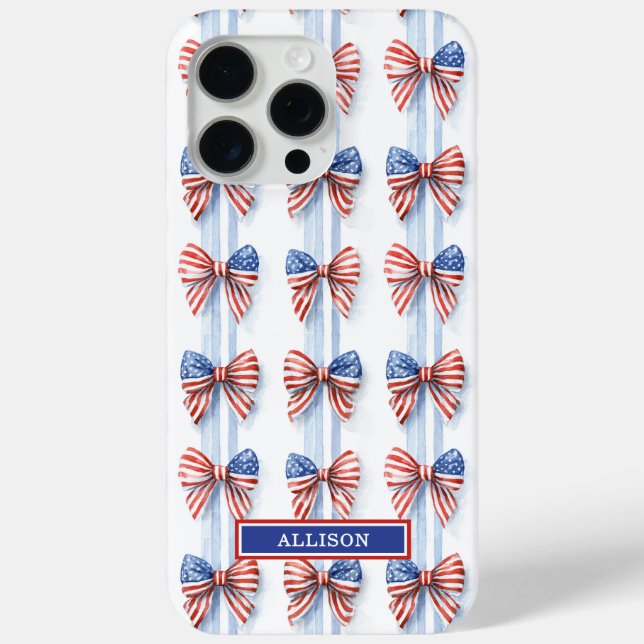 Étui Case-Mate iP monogrammé avec nœuds patriotiqu (Verso)