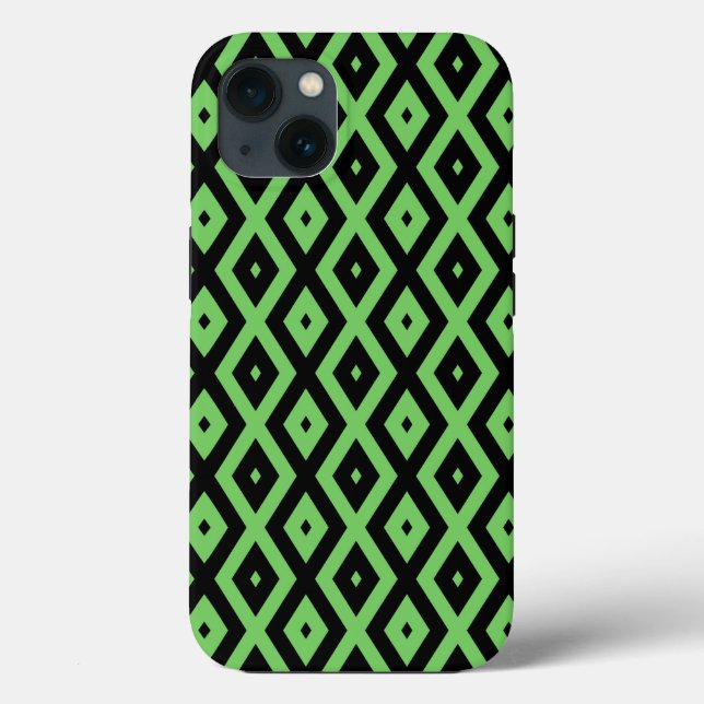 Étui Case-Mate iPh à motif diamant vert citron et  (Verso)