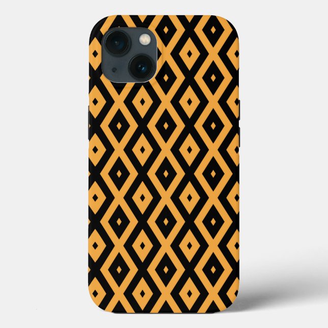 Étui Case-Mate iPhone à motif en losange jaune et  (Verso)