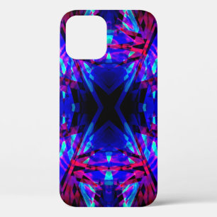 Étui Case-Mate iPhone à motif kaléidoscope bleu et